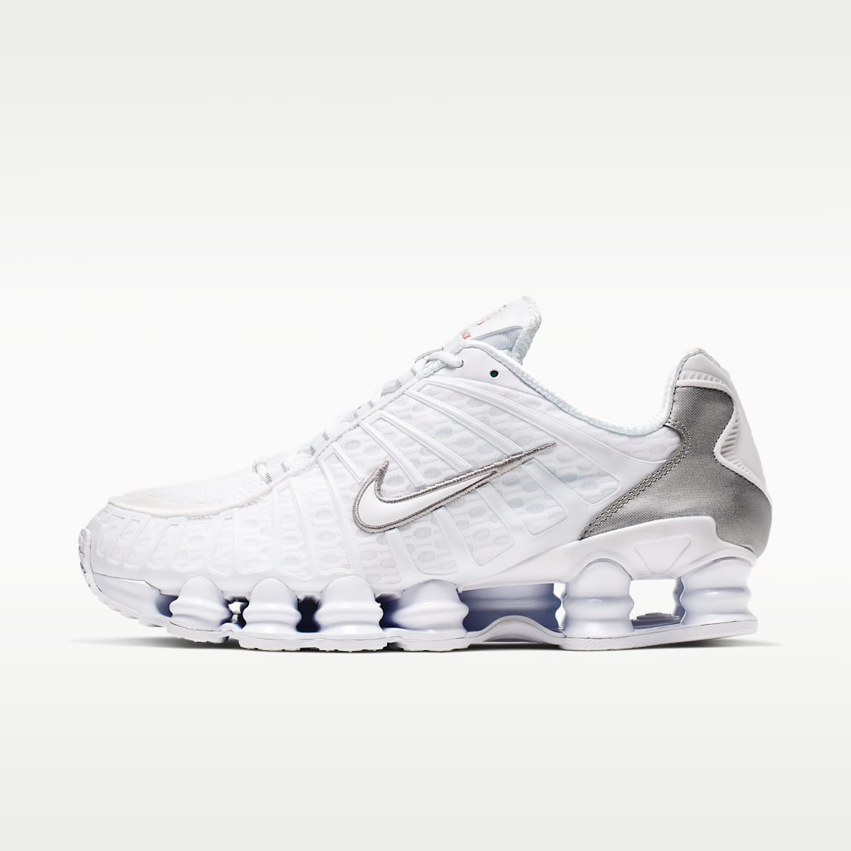 Nike Shox TL Men's Shoes - White/Metallic Silver/Max Orange/White - Image 1