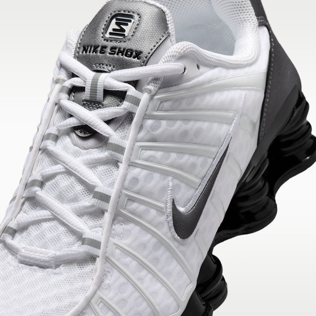 Nike Shox TL Men's Shoes - White/Black/Cool Grey/Metallic Cool Grey - Image 7