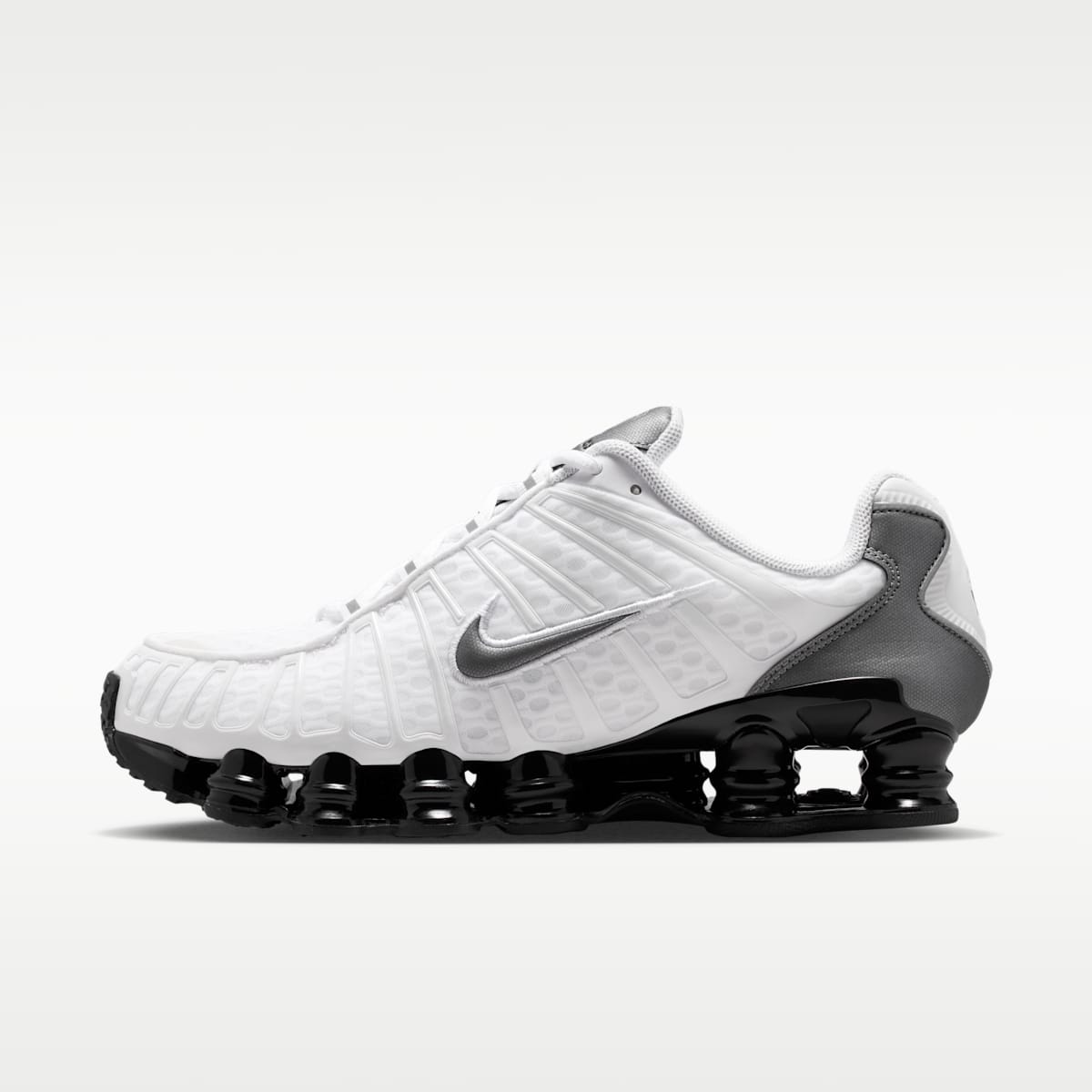 Nike Shox TL Men's Shoes - White/Black/Cool Grey/Metallic Cool Grey - Image 1
