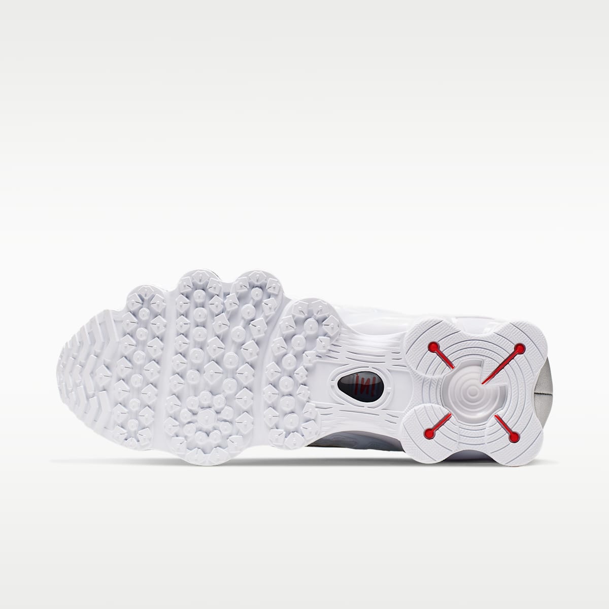 Nike Shox TL Men's Shoes - White/Metallic Silver/Max Orange/White - Image 2