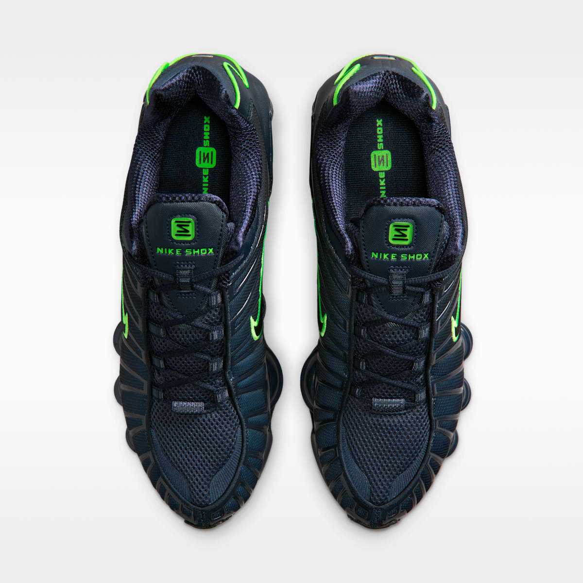 Nike Shox TL Men's Shoes - Thunder Blue/Obsidian/Green Strike/Black - Image 4