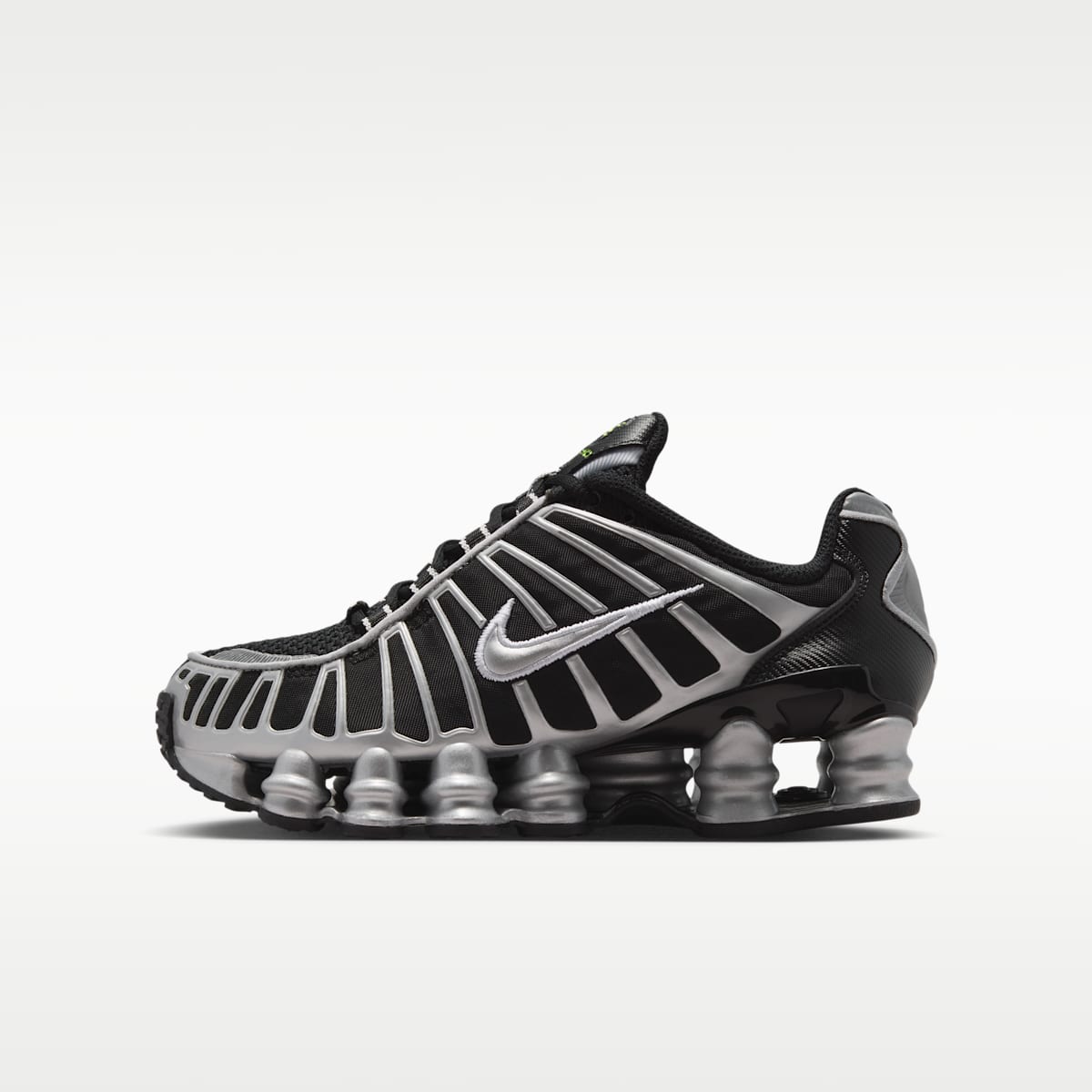 Nike Shox TL Big Kids' Shoes - Black/Volt Ice/Photon Dust/Metallic Silver