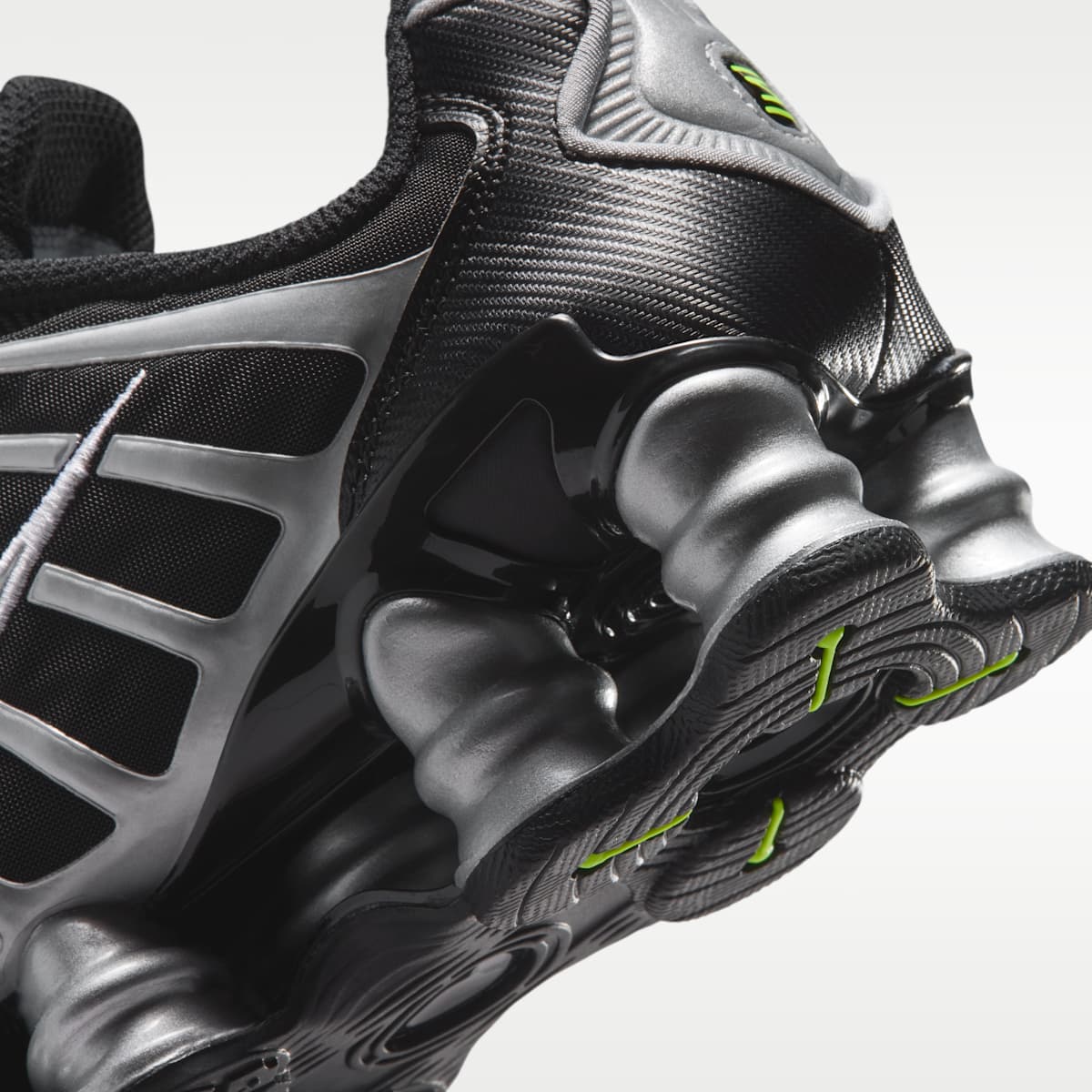 Nike Shox TL Big Kids' Shoes - Black/Volt Ice/Photon Dust/Metallic Silver
