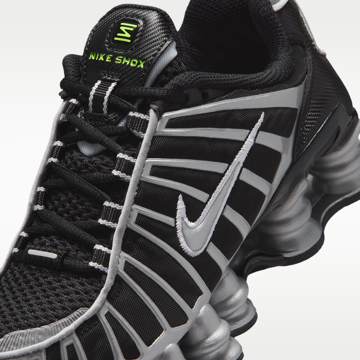 Nike Shox TL Big Kids' Shoes - Black/Volt Ice/Photon Dust/Metallic Silver