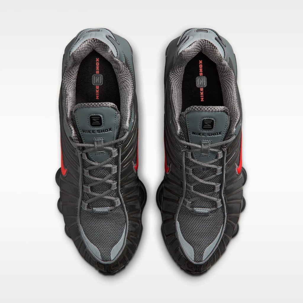 Nike Shox TL SE Men's Shoes - Smoke Grey/Medium Ash/Anthracite/Bright Crimson - Image 4