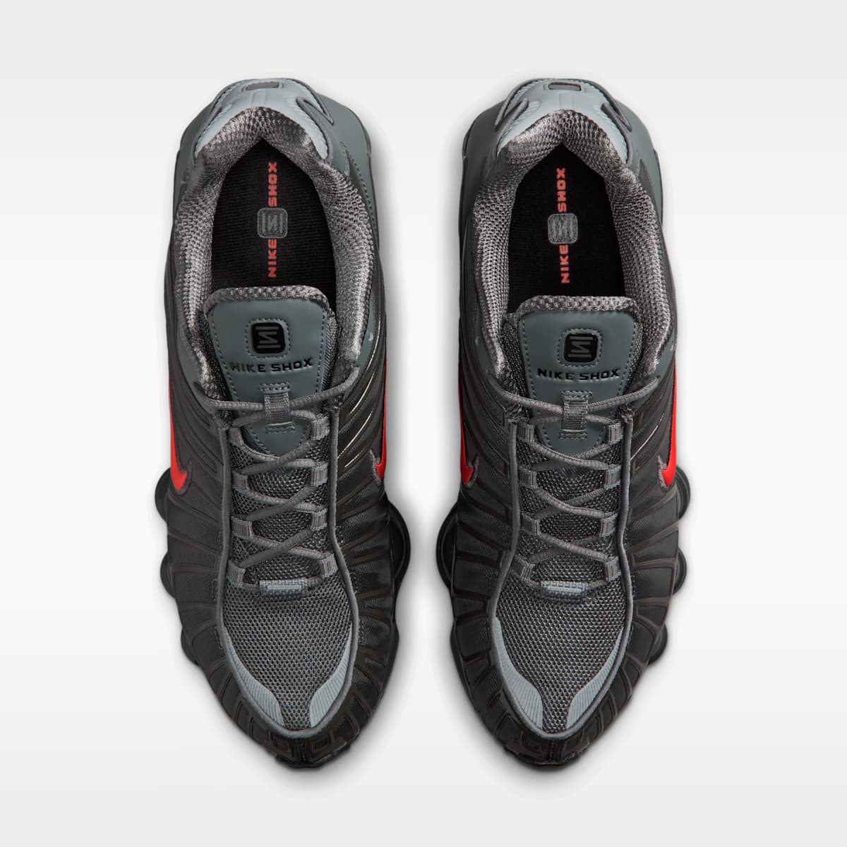 Nike Shox TL SE Men's Shoes - Smoke Grey/Medium Ash/Anthracite/Bright Crimson - Image 4