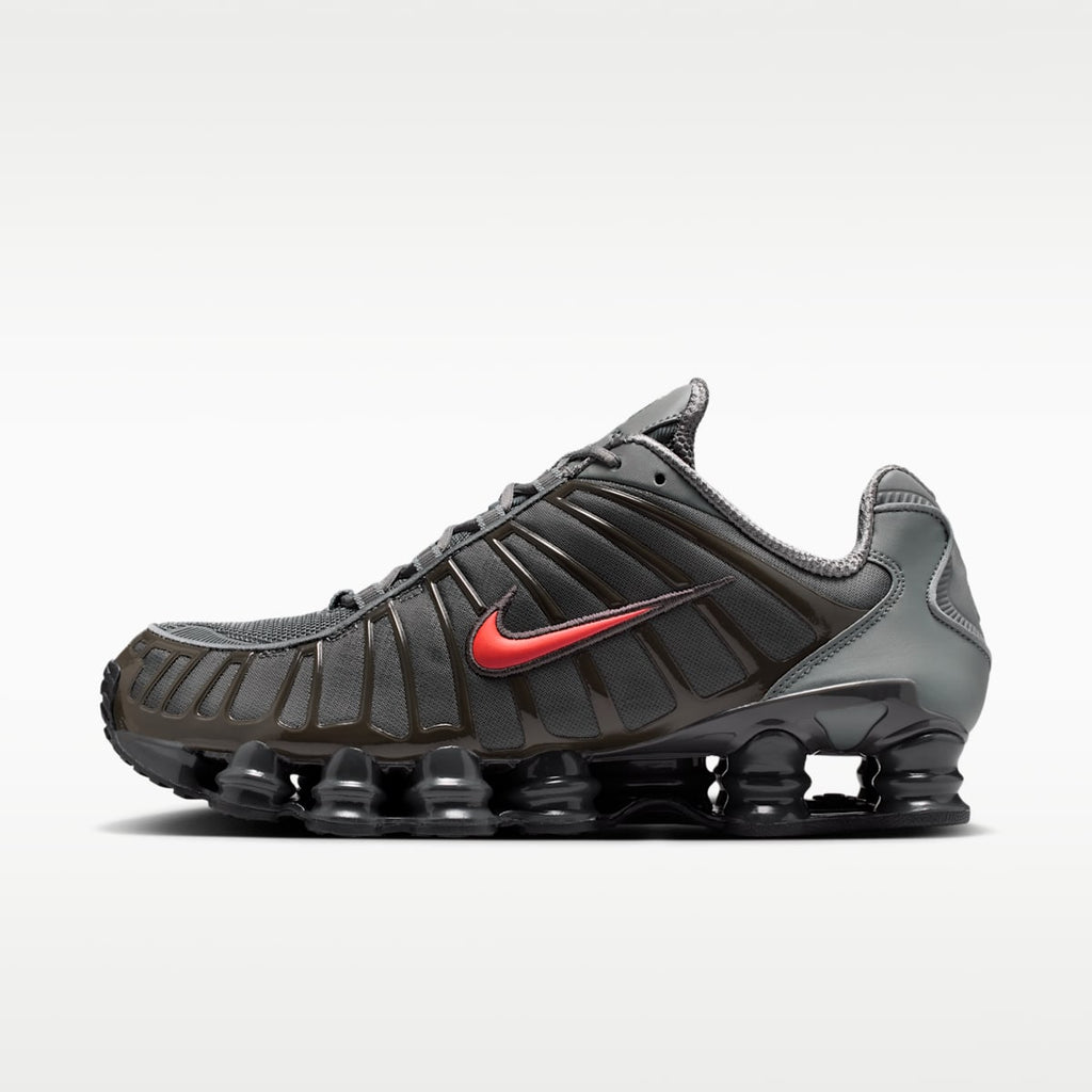 Nike Shox TL SE Men's Shoes - Smoke Grey/Medium Ash/Anthracite/Bright Crimson - Image 1