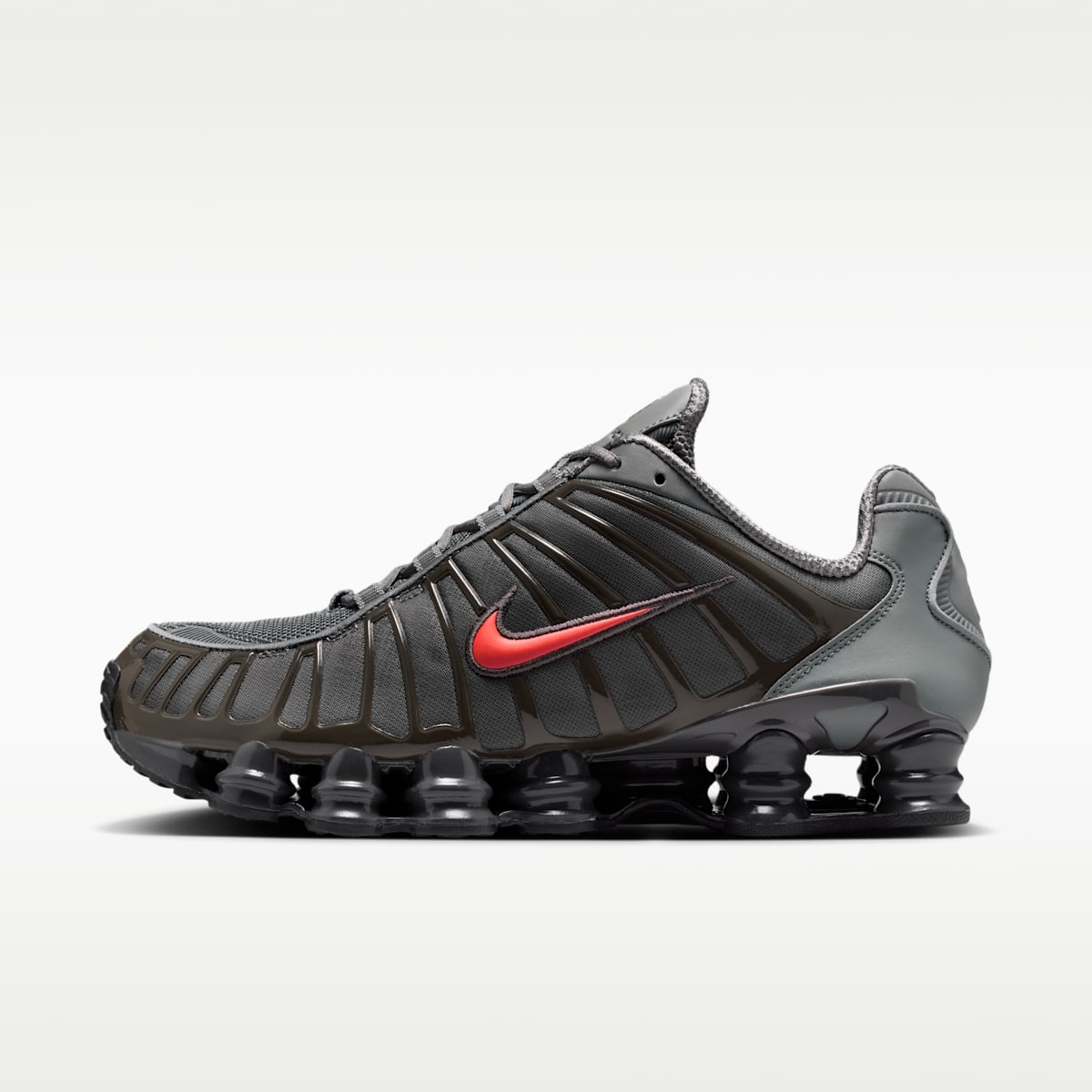 Nike Shox TL SE Men's Shoes - Smoke Grey/Medium Ash/Anthracite/Bright Crimson - Image 1