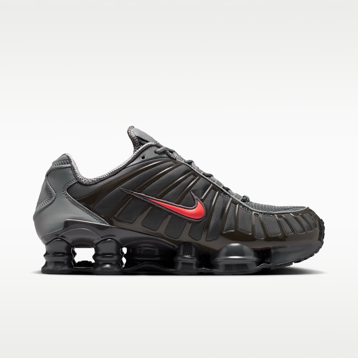 Nike Shox TL SE Men's Shoes - Smoke Grey/Medium Ash/Anthracite/Bright Crimson - Image 3
