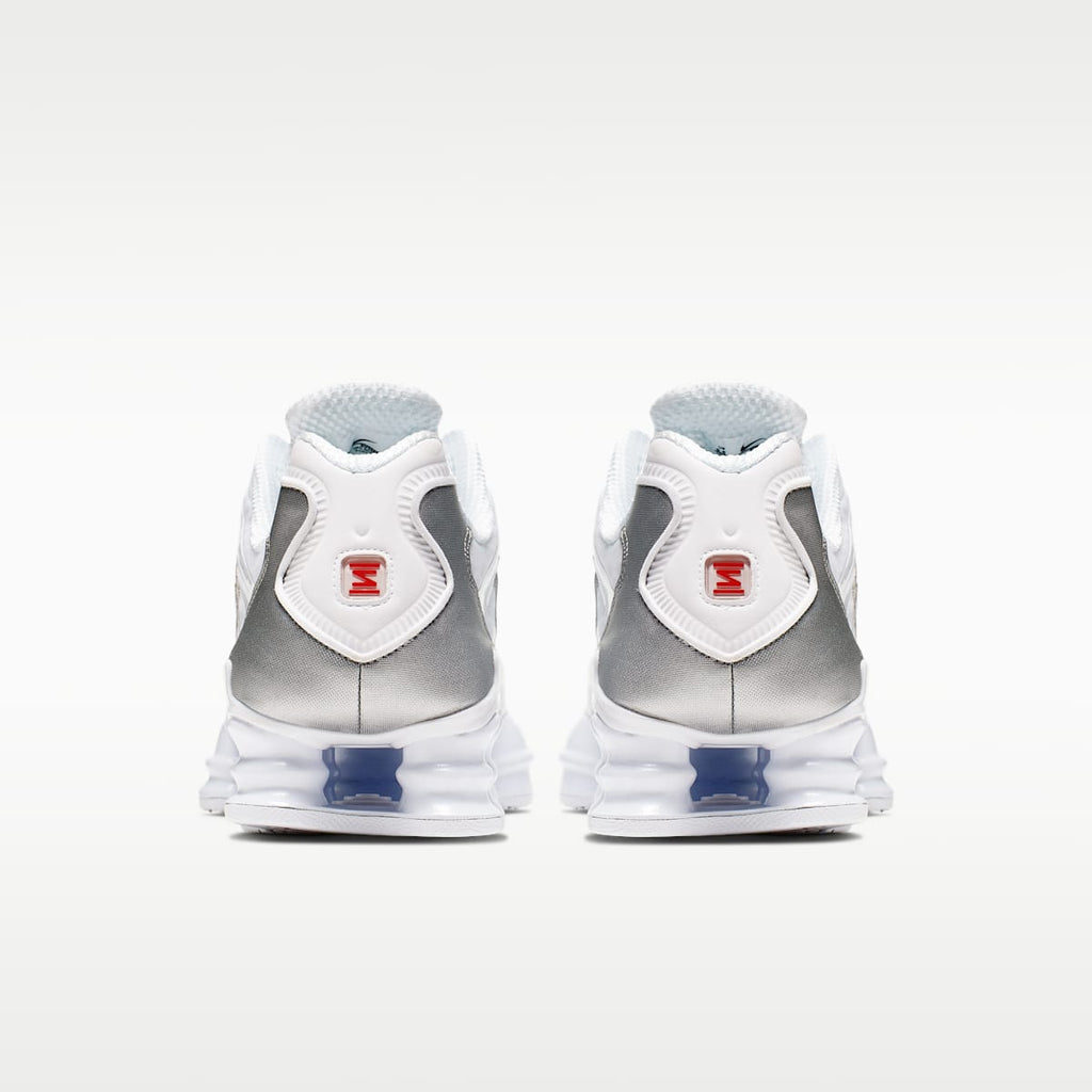 Nike Shox TL Men's Shoes - White/Metallic Silver/Max Orange/White - Image 6