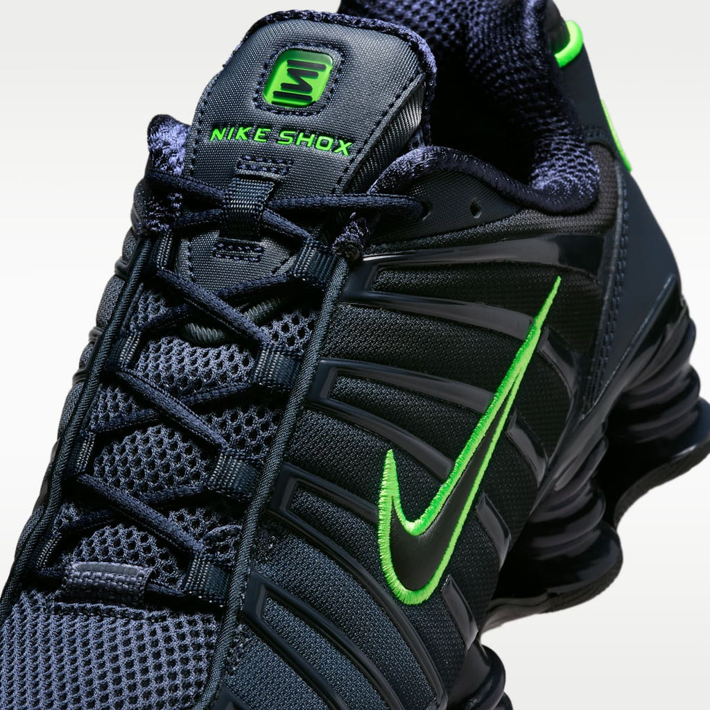 Nike Shox TL Men's Shoes - Thunder Blue/Obsidian/Green Strike/Black - Image 7