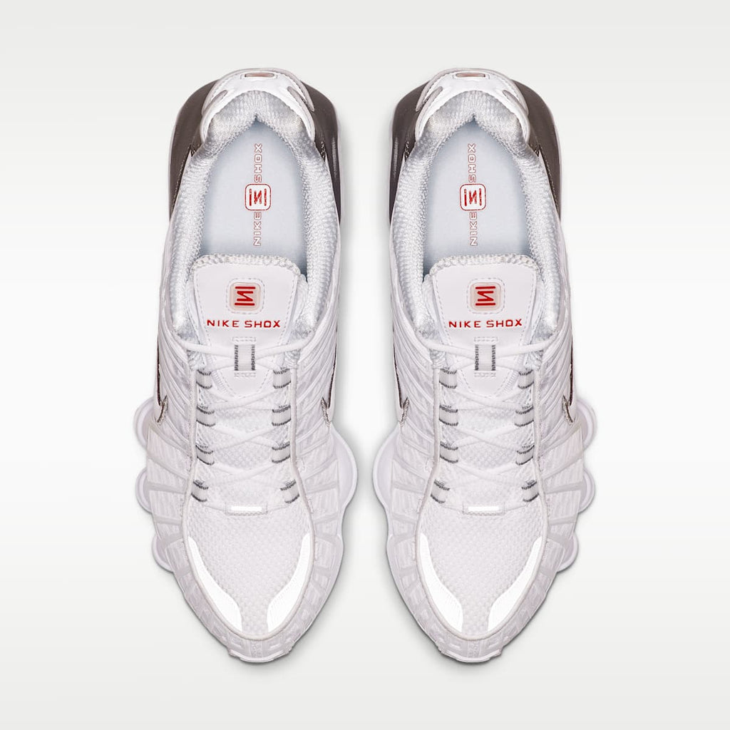 Nike Shox TL Men's Shoes - White/Metallic Silver/Max Orange/White - Image 4