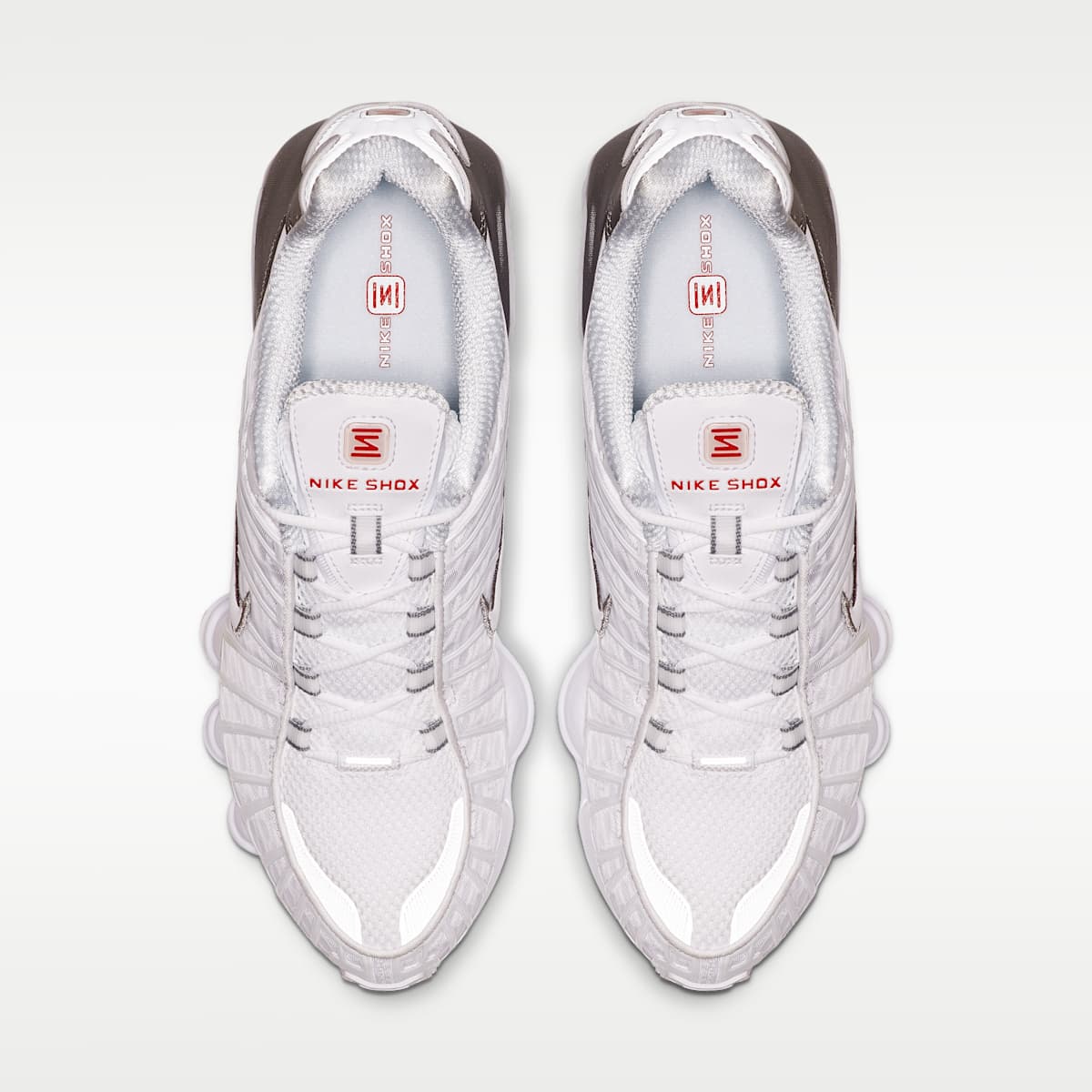 Nike Shox TL Men's Shoes - White/Metallic Silver/Max Orange/White - Image 4