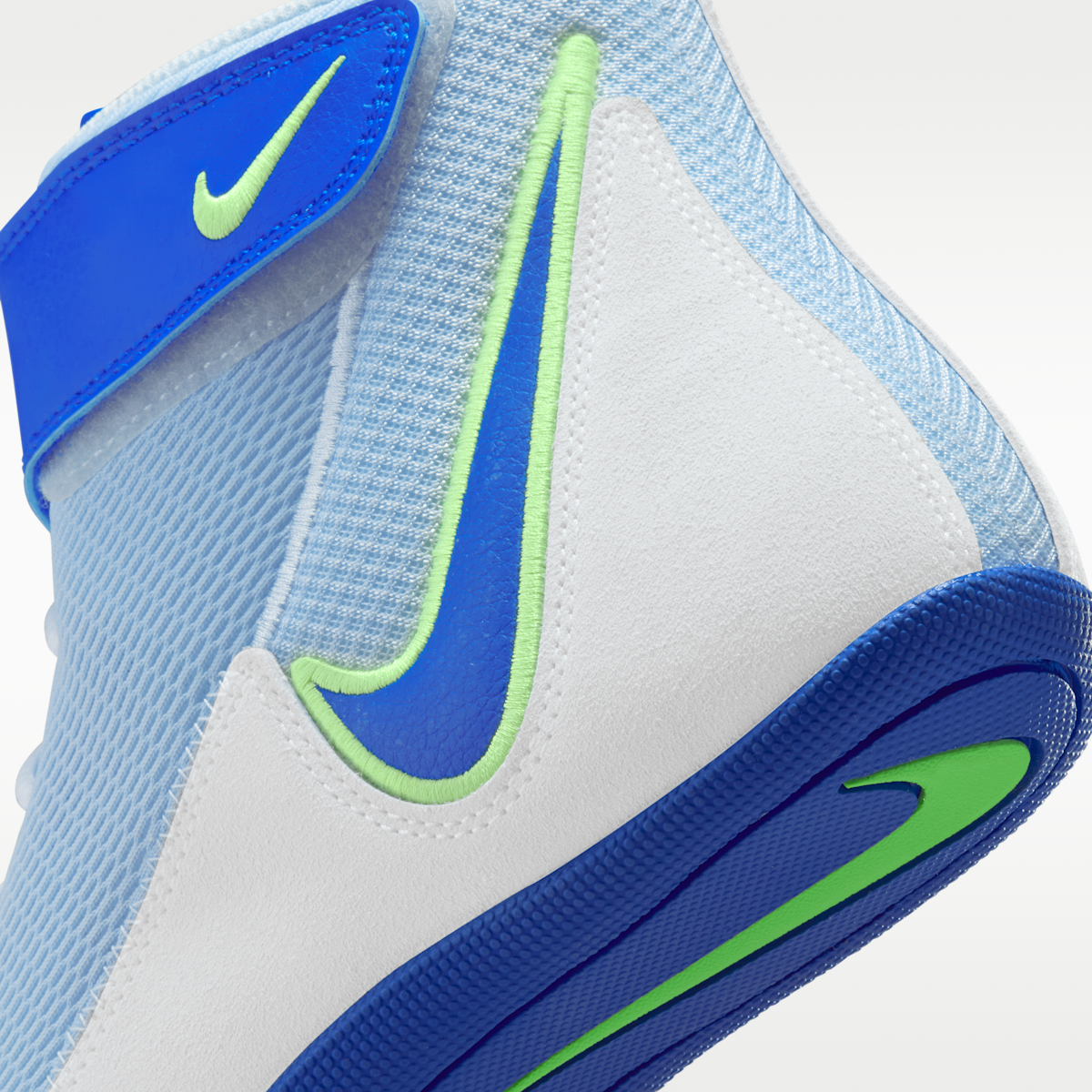 Women's Nike Speedsweep 8 Wrestling Shoes - Blue Tint/Lime Blast/White/Hyper Royal