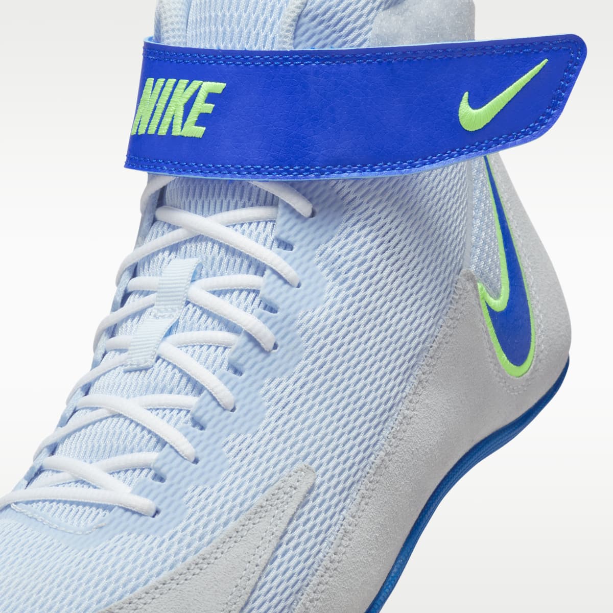 Nike Speedsweep 8 Wrestling Shoes - Blue Tint/Lime Blast/White/Hyper Royal - Image 7