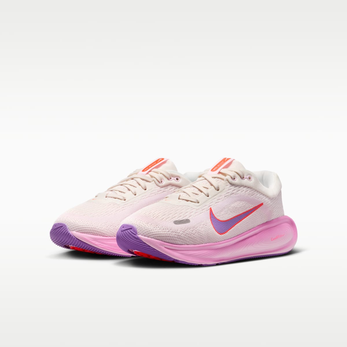Nike Stellar Ride Big Kids' Running Shoes - Chalk/Pink Foam/Bright Crimson/Bright Violet