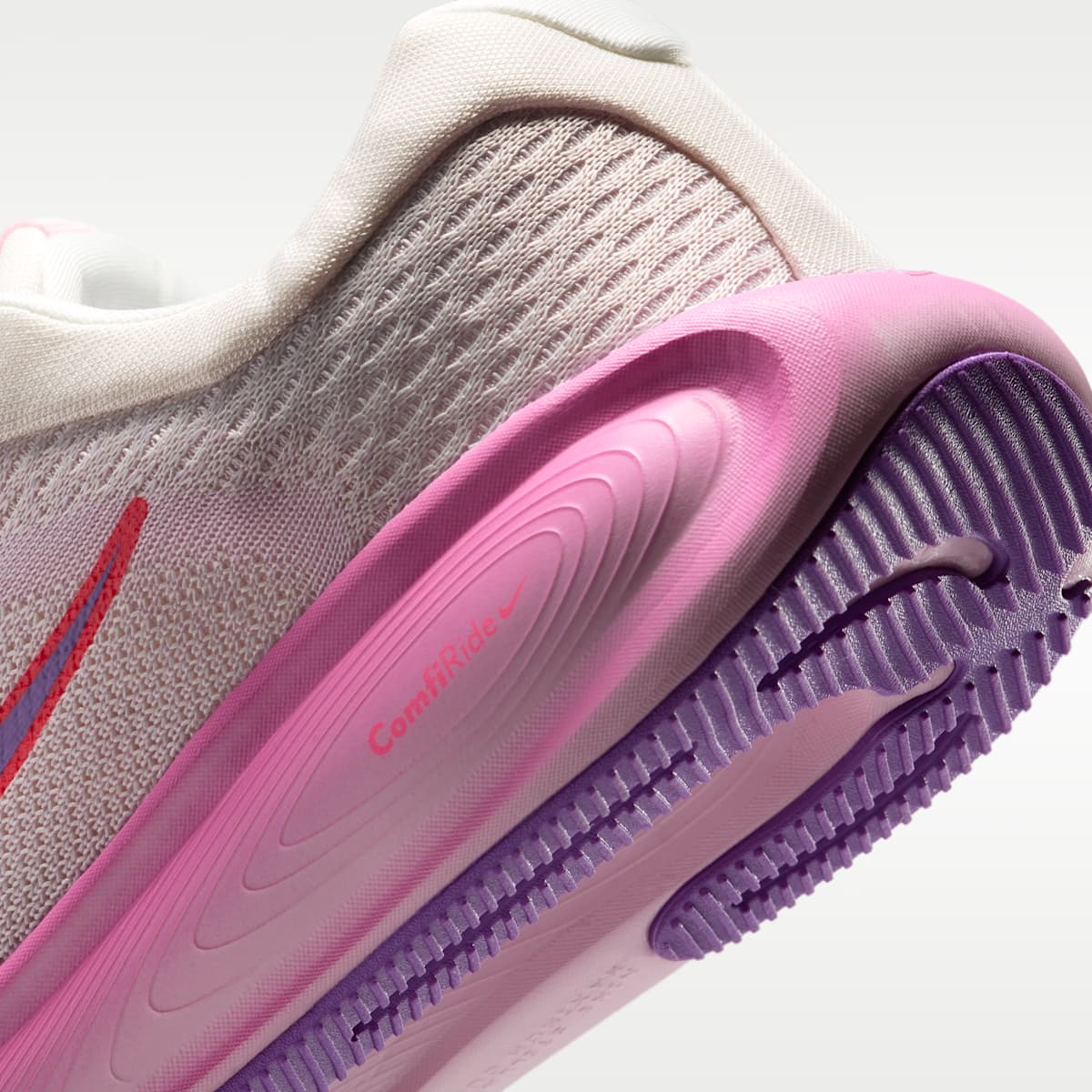 Nike Stellar Ride Big Kids' Running Shoes - Chalk/Pink Foam/Bright Crimson/Bright Violet