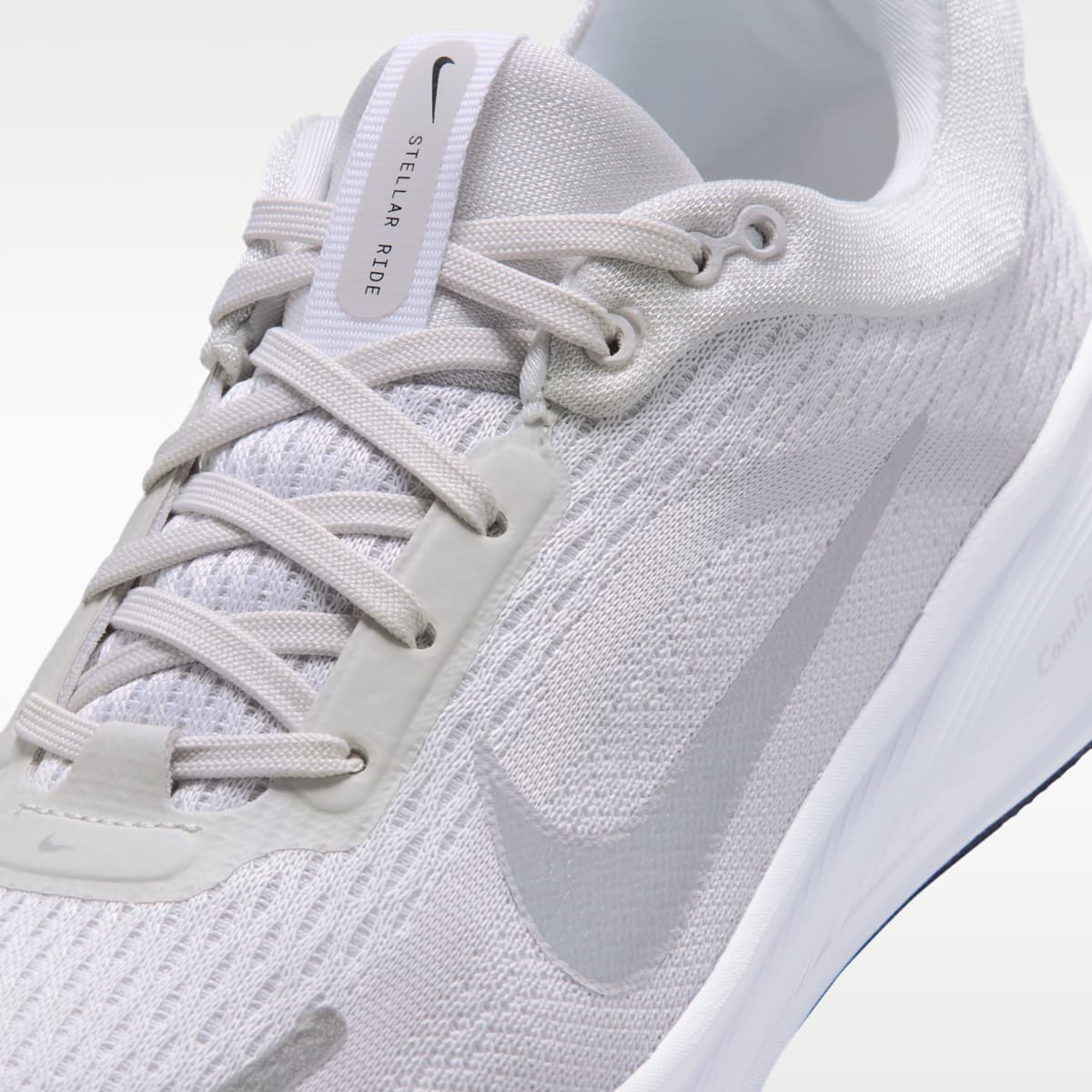 Nike Stellar Ride Big Kids' Running Shoes - White/Vast Grey/Black/Metallic Silver