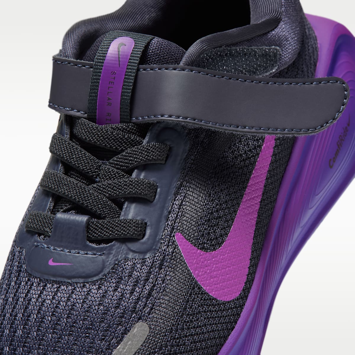 Nike Stellar Ride Little Kids' Shoes - Gridiron/Off Noir/Dark Concord/Vivid Purple