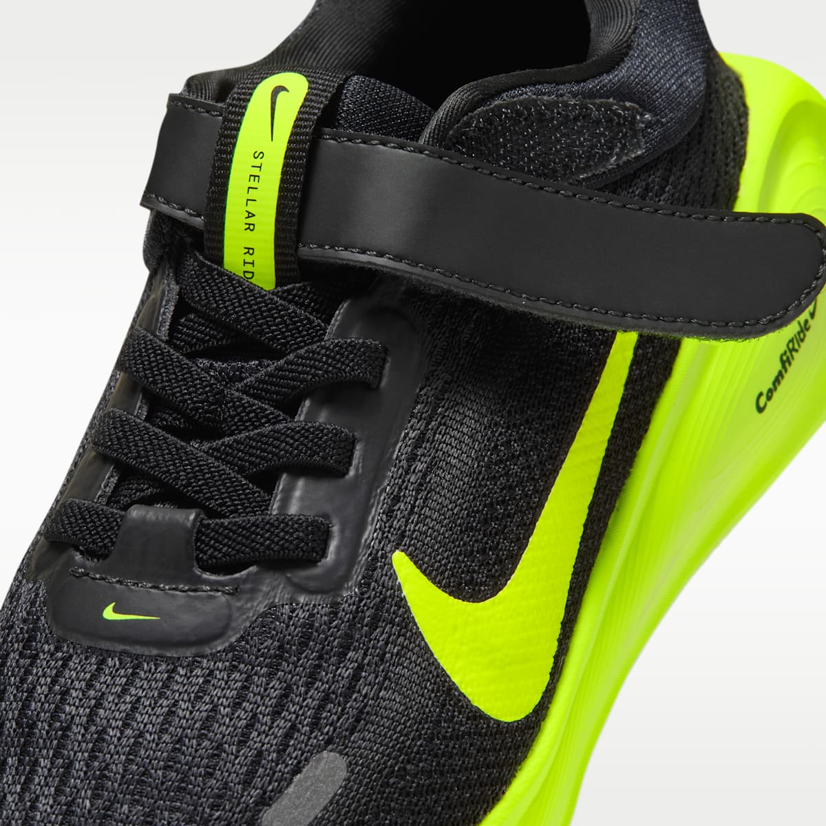 Nike Stellar Ride Little Kids' Shoes - Off Noir/Barely Volt/Black/Volt