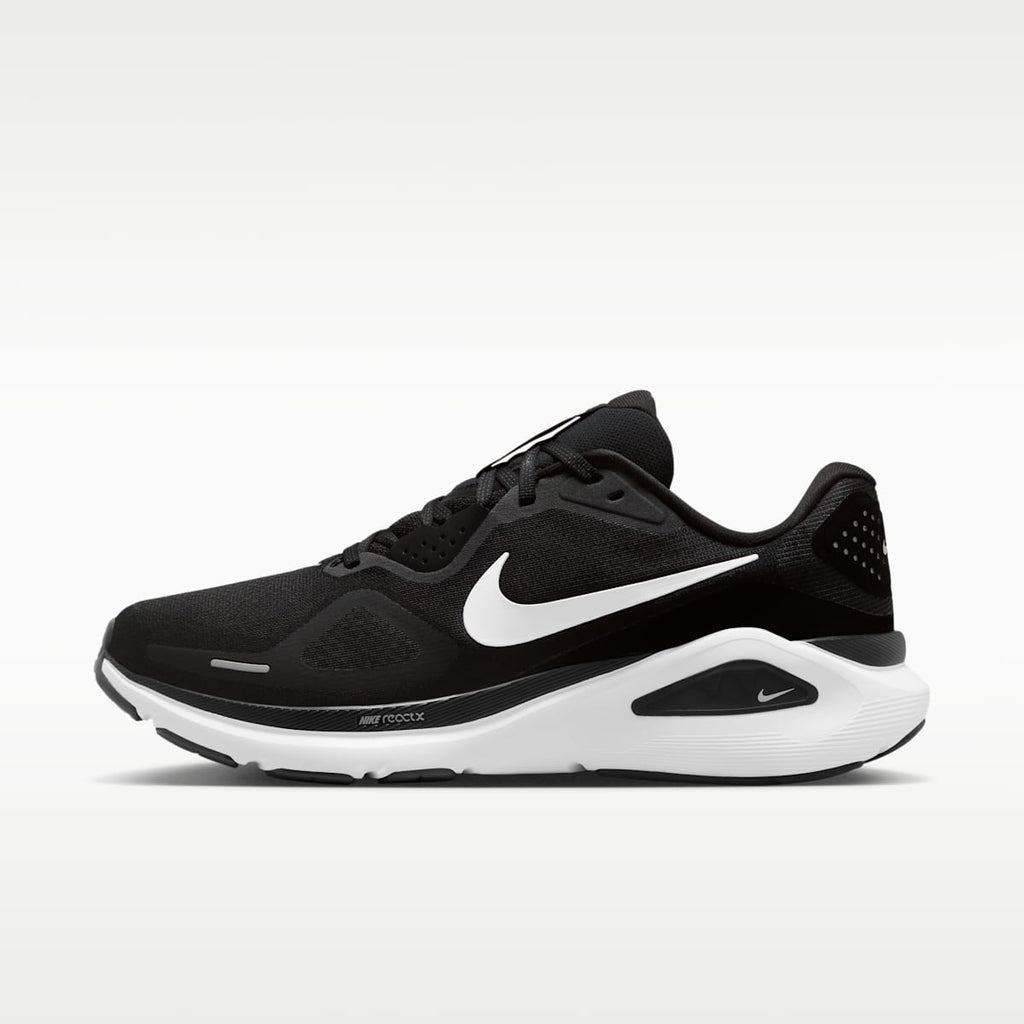 Nike Structure 26 Men's Road Running Shoes - Black/Cool Grey/Metallic Silver/White - Image 1