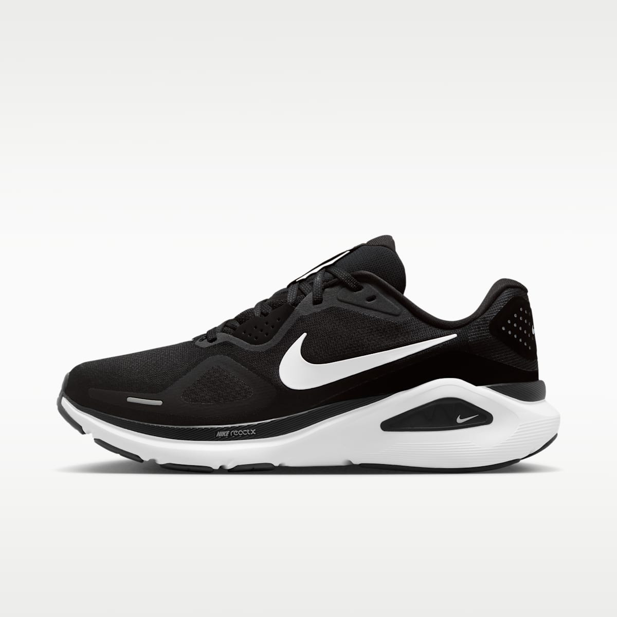 Nike Structure 26 Men's Road Running Shoes - Black/Cool Grey/Metallic Silver/White - Image 1
