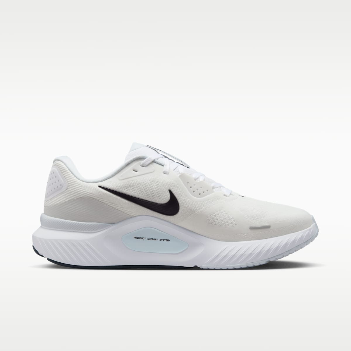 Nike Structure 26 Men's Road Running Shoes - White/Pure Platinum/Barely Volt/Black - Image 3