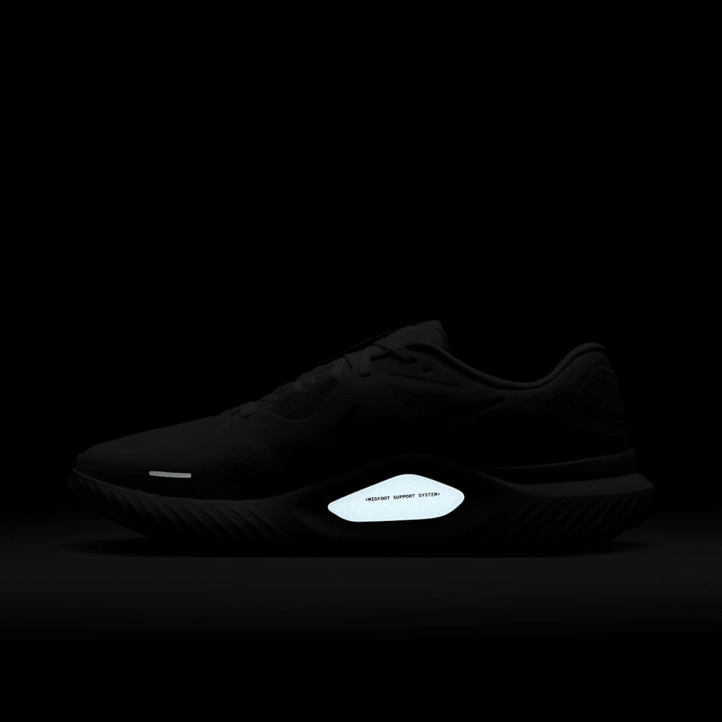Nike Structure 26 Men's Road Running Shoes - White/Pure Platinum/Barely Volt/Black - Image 10