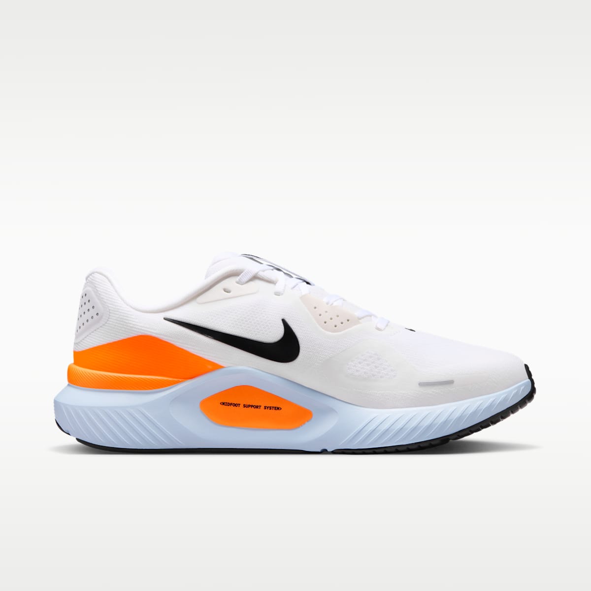 Nike Structure 26 Men's Road Running Shoes - White/Hydrogen Blue/Total Orange/Black - Image 3