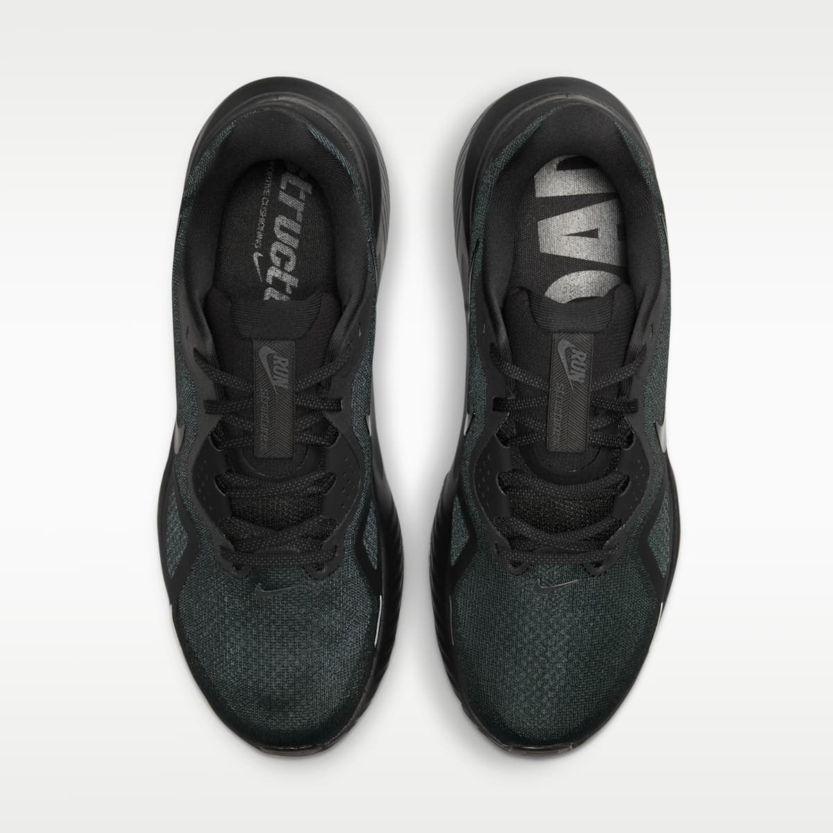 Nike Structure 26 Men's Road Running Shoes - Black/Iron Grey/Black - Image 4