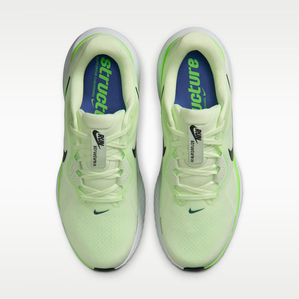 Nike Structure 26 Men's Road Running Shoes - Volt Tint/Lime Blast/Sapphire/Black Spruce - Image 4