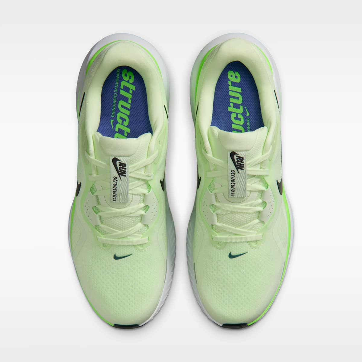 Nike Structure 26 Men's Road Running Shoes - Volt Tint/Lime Blast/Sapphire/Black Spruce - Image 4