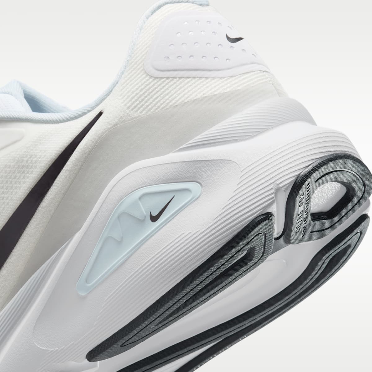 Nike Structure 26 Men's Road Running Shoes - White/Pure Platinum/Barely Volt/Black - Image 8