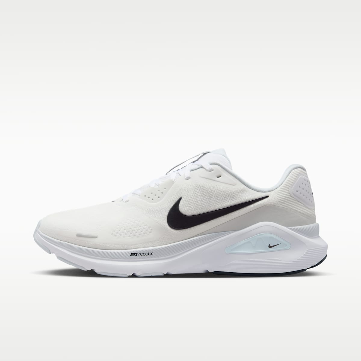 Nike Structure 26 Men's Road Running Shoes - White/Pure Platinum/Barely Volt/Black - Image 1
