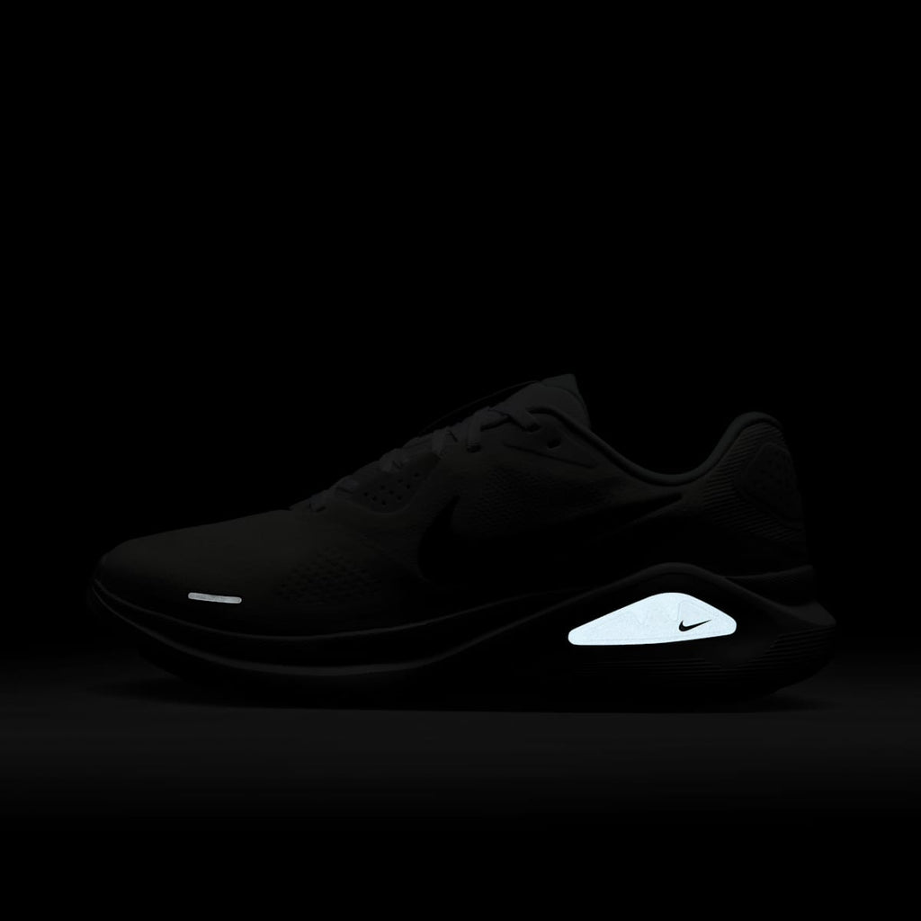 Nike Structure 26 Men's Road Running Shoes - White/Pure Platinum/Barely Volt/Black - Image 9