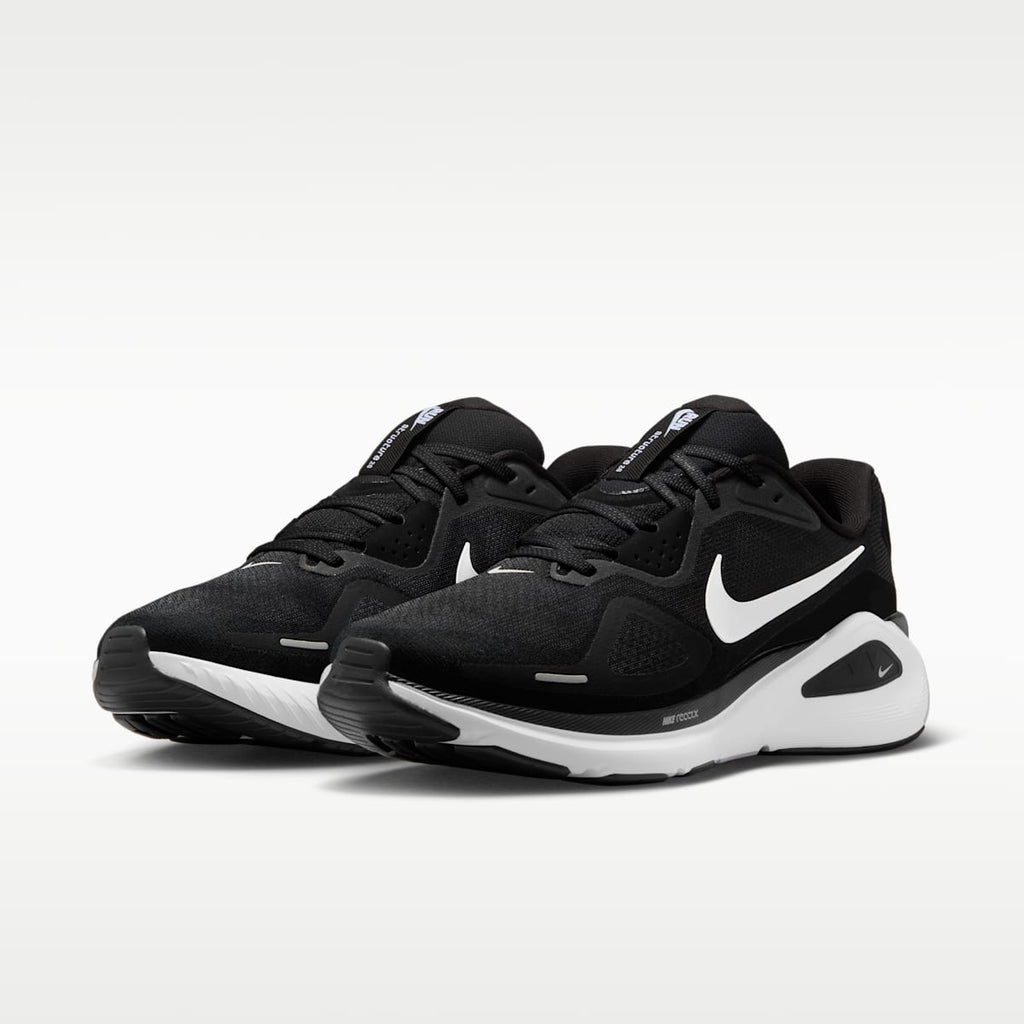 Nike Structure 26 Men's Road Running Shoes - Black/Cool Grey/Metallic Silver/White - Image 5