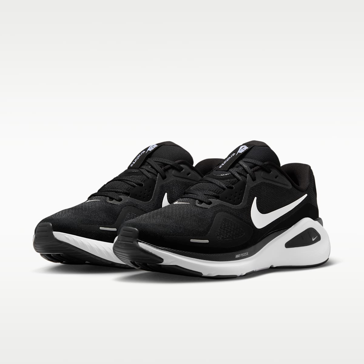 Nike Structure 26 Men's Road Running Shoes - Black/Cool Grey/Metallic Silver/White - Image 5