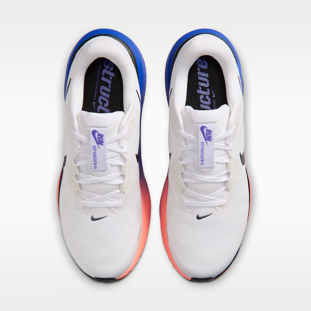 Nike Structure 26 Men's Road Running Shoes - White/Atomic Pink/Racer Blue/Black - Image 4