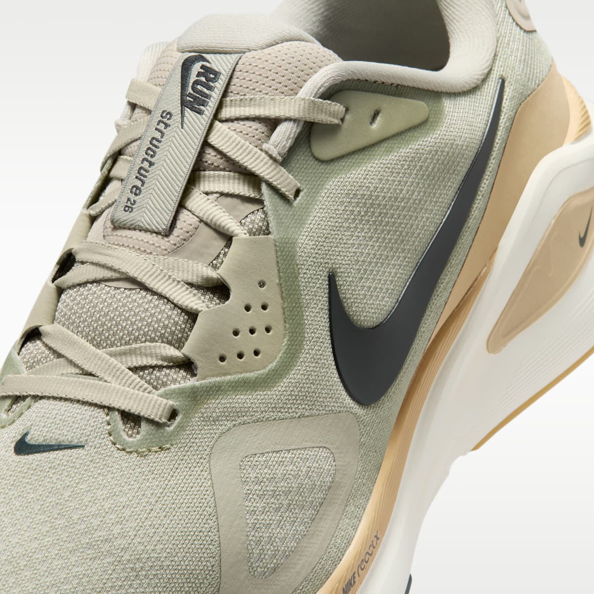 Nike Structure 26 Men's Road Running Shoes - Spruce Fog/Linen/Sail/Black Spruce - Image 7