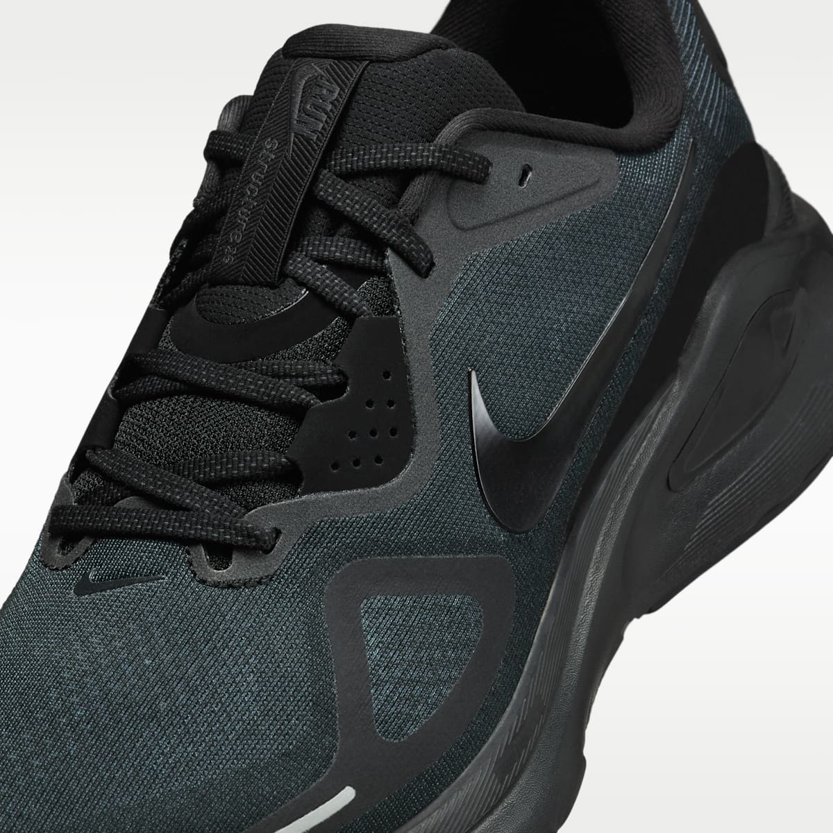 Nike Structure 26 Men's Road Running Shoes - Black/Iron Grey/Black - Image 7