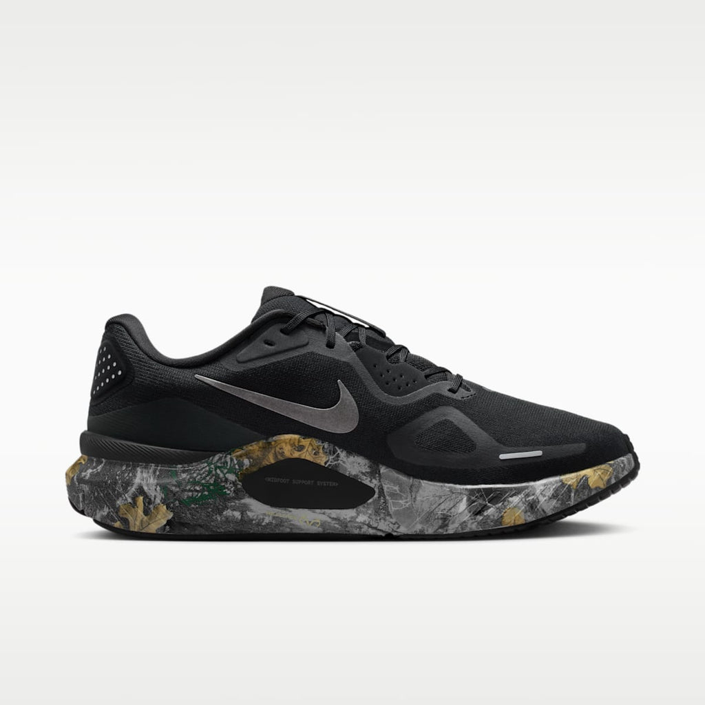 Nike Structure 26 Men's Realtree® Road Running Shoes - Black/Dark Smoke Grey/Anthracite/Metallic Dark Grey - Image 3