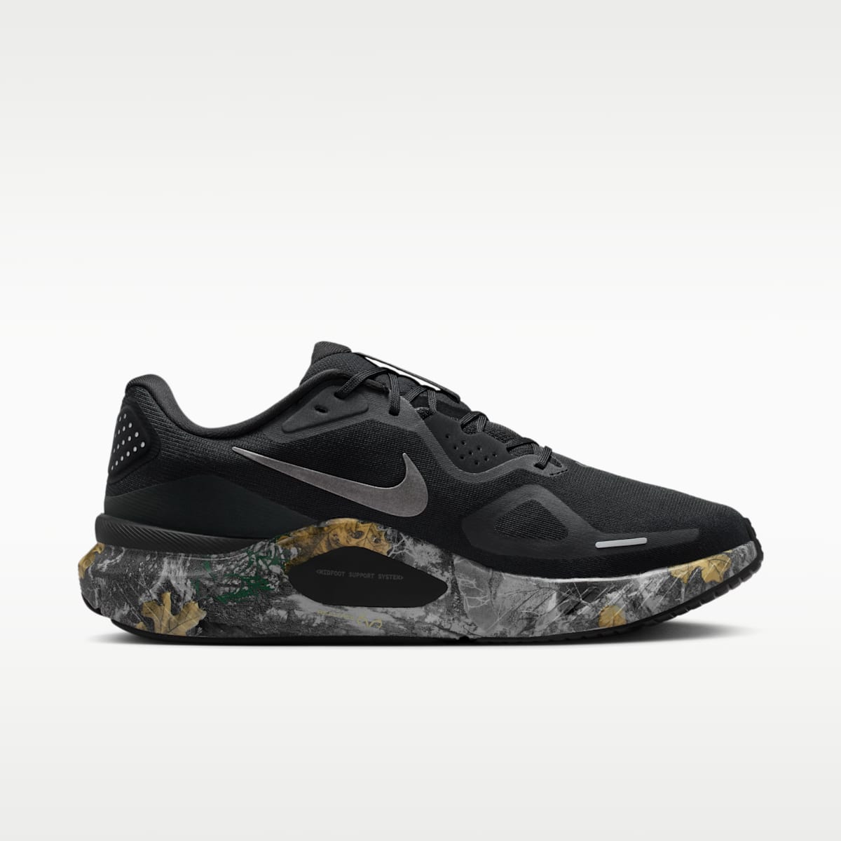 Nike Structure 26 Men's Realtree® Road Running Shoes - Black/Dark Smoke Grey/Anthracite/Metallic Dark Grey - Image 3