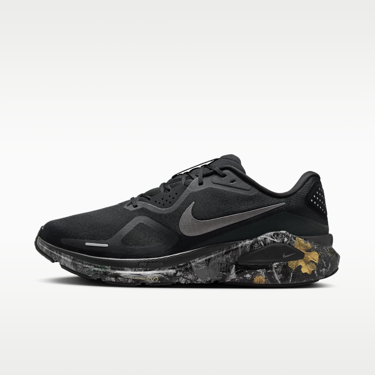 Nike Structure 26 Men's Realtree® Road Running Shoes - Black/Dark Smoke Grey/Anthracite/Metallic Dark Grey - Image 1