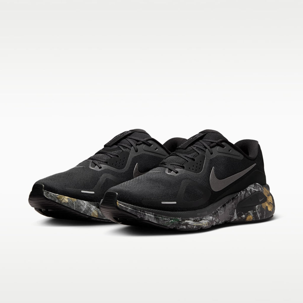 Nike Structure 26 Men's Realtree® Road Running Shoes - Black/Dark Smoke Grey/Anthracite/Metallic Dark Grey - Image 5