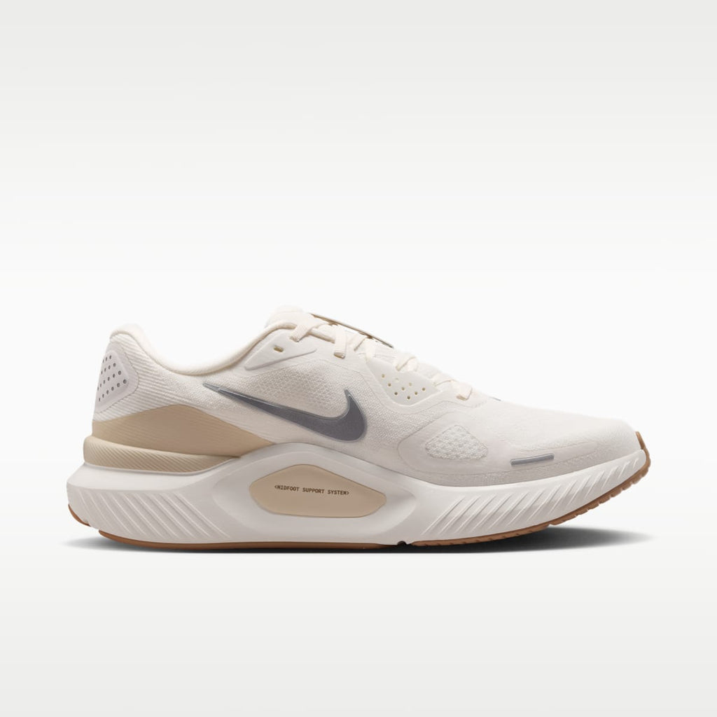Nike Structure 26 Men's Road Running Shoes - Sail/Light Khaki/Filbert/Metallic Silver - Image 3
