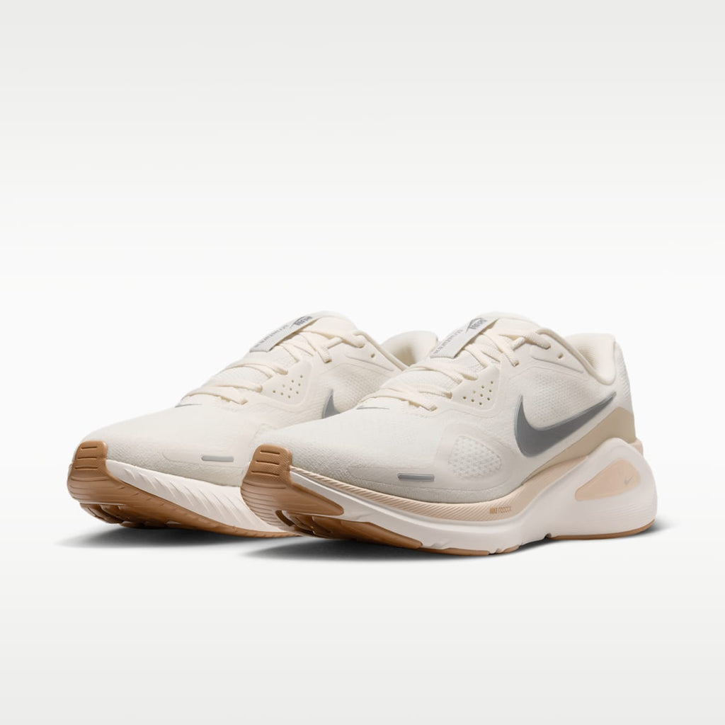 Nike Structure 26 Men's Road Running Shoes - Sail/Light Khaki/Filbert/Metallic Silver - Image 5