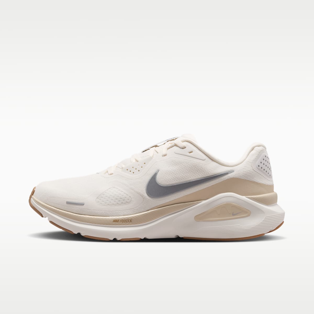 Nike Structure 26 Men's Road Running Shoes - Sail/Light Khaki/Filbert/Metallic Silver - Image 1