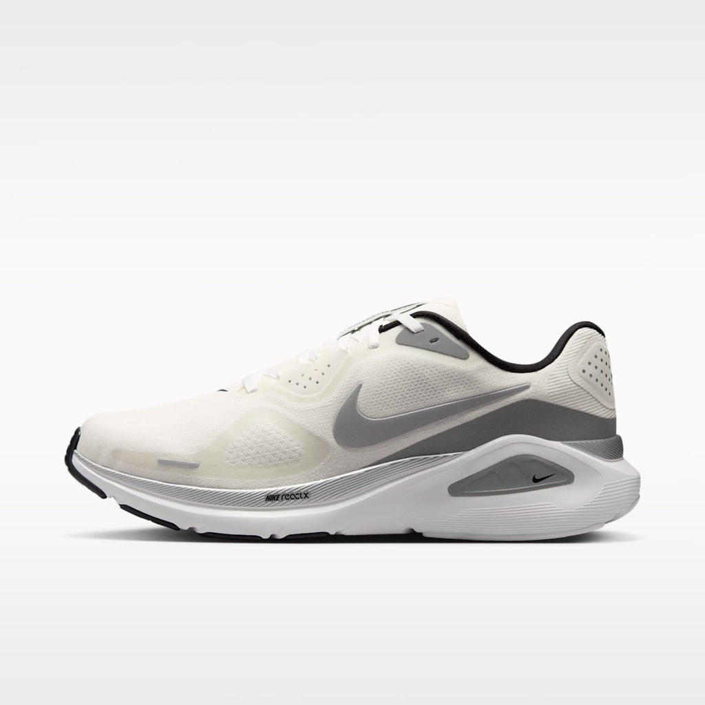 Nike Structure 26 Men's Road Running Shoes - Summit White/Black/White/Metallic Silver - Image 1