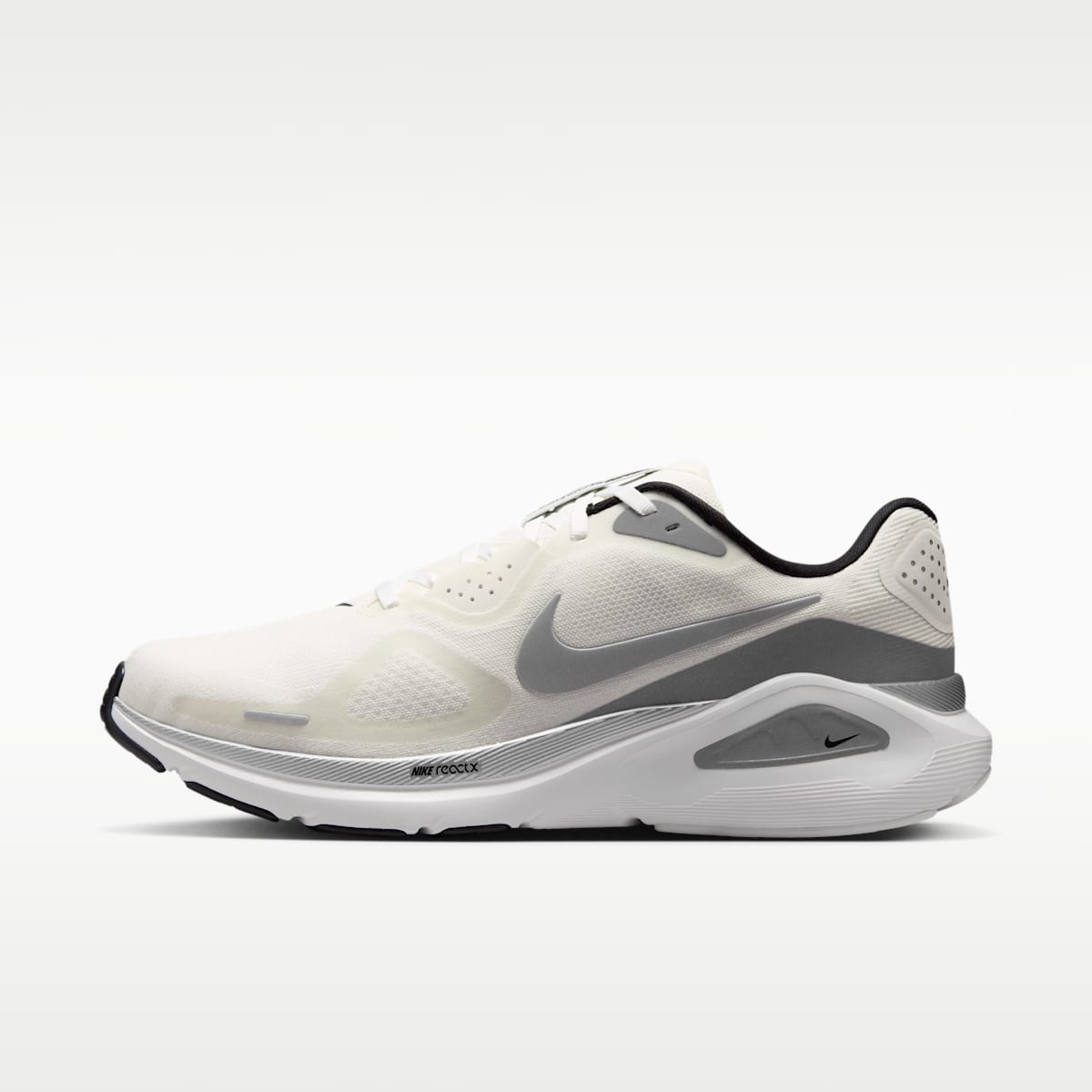 Nike Structure 26 Men's Road Running Shoes - Summit White/Black/White/Metallic Silver - Image 1