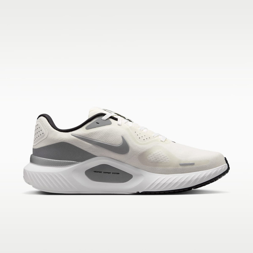 Nike Structure 26 Men's Road Running Shoes - Summit White/Black/White/Metallic Silver - Image 3